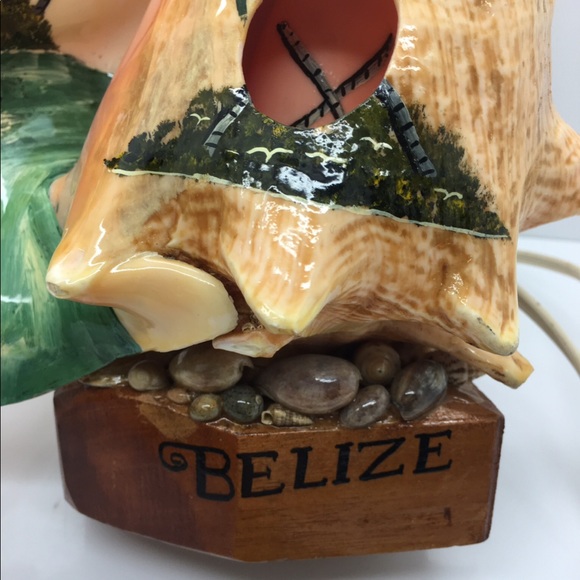 CONCH SHELL LIGHT HandPainted TIKI Bar Post WWII VERY RARE Vintage Working Lite! - Picture 5 of 16